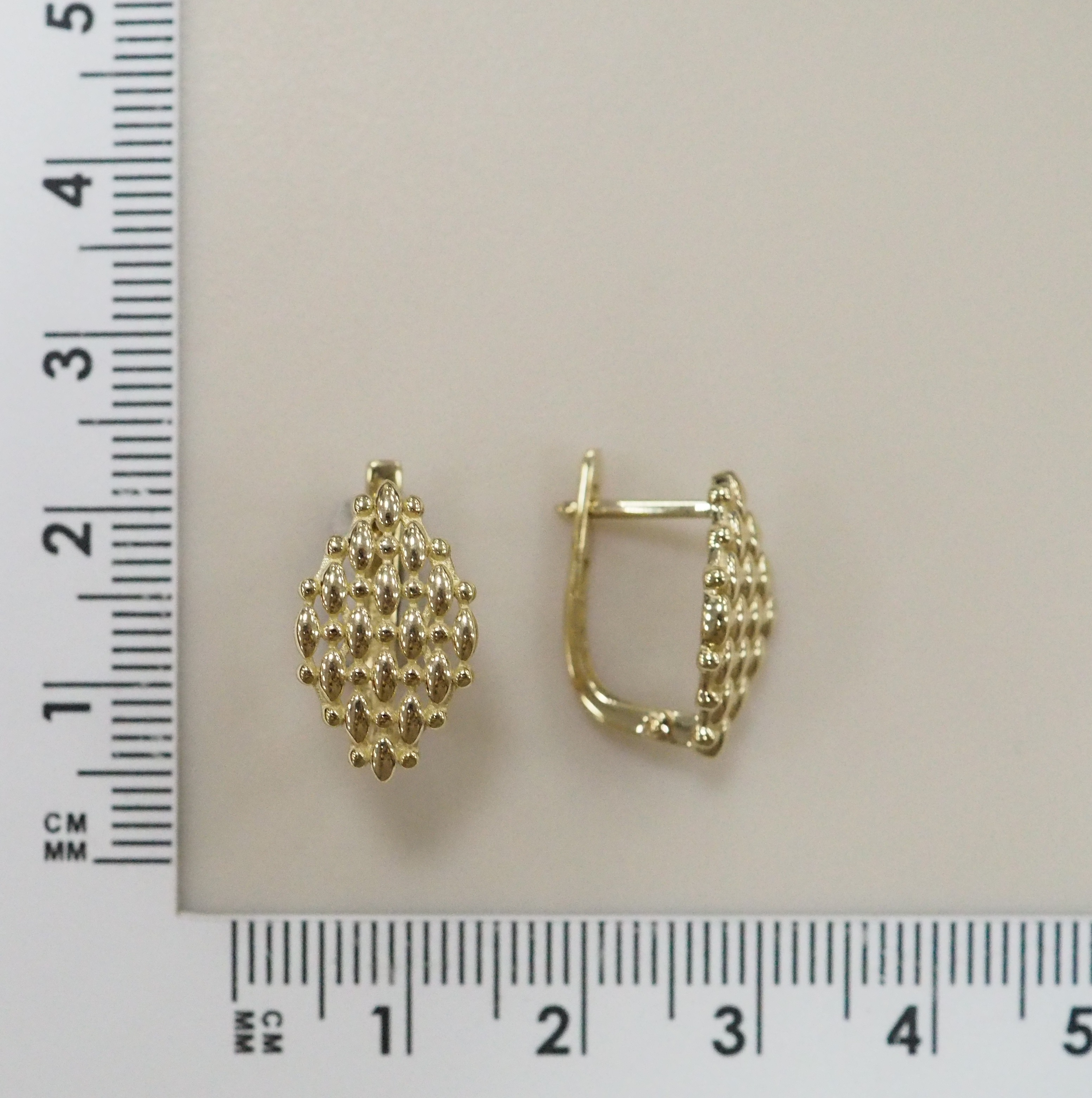 Серьги из желого золота